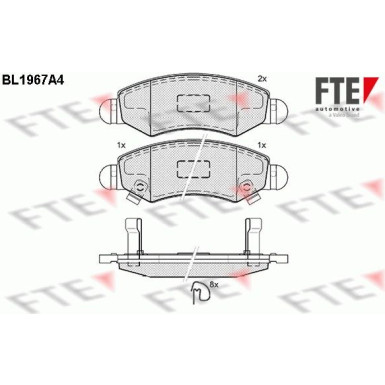 FTE | Bremsbelagsatz, Scheibenbremse | 9010550