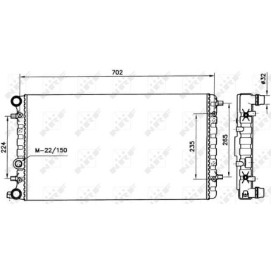 NRF | Kühler, Motorkühlung | 58143