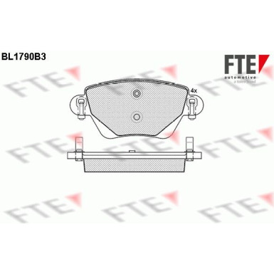 FTE | Bremsbelagsatz, Scheibenbremse | 9010362