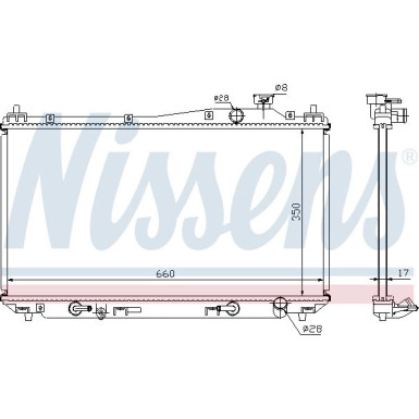 Nissens | Kühler, Motorkühlung | 68115