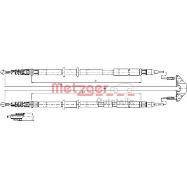 Metzger | Seilzug, Feststellbremse | 11.5953