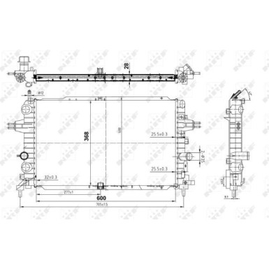 NRF | Kühler, Motorkühlung | 50143