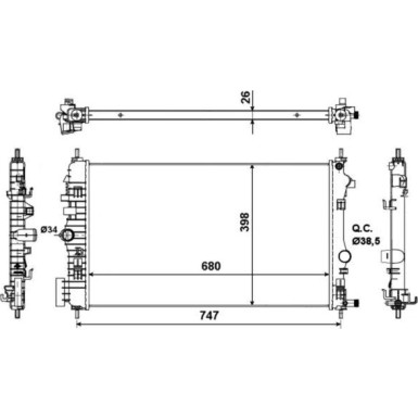 NRF | Kühler, Motorkühlung | 53776