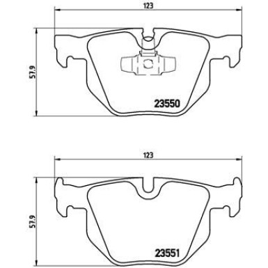 Brembo | Bremsbelagsatz, Scheibenbremse | P 06 039