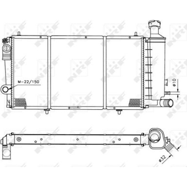 NRF | Kühler, Motorkühlung | 50406