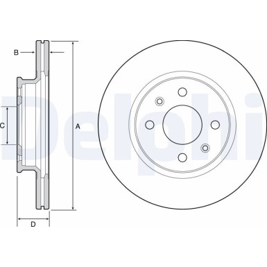 Delphi | Bremsscheibe | BG4535