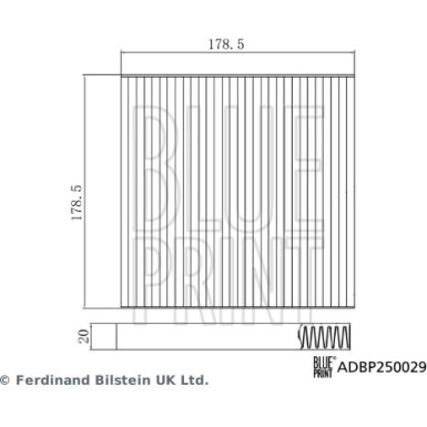 Blue Print | Filter, Innenraumluft | ADBP250029