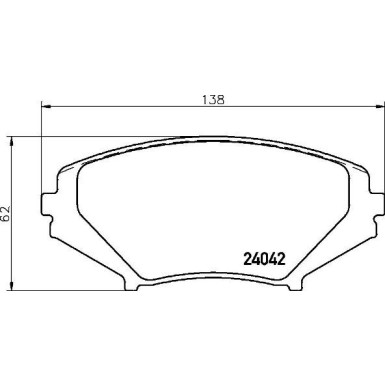 Brembo | Bremsbelagsatz, Scheibenbremse | P 49 034