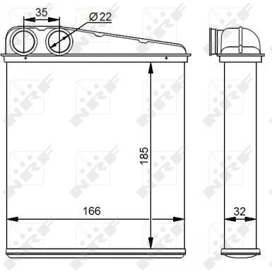 NRF | Wärmetauscher, Innenraumheizung | 54276