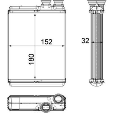 Mahle | Wärmetauscher, Innenraumheizung | AH 190 000P