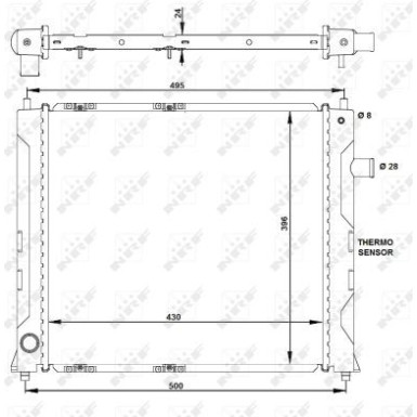 NRF | Kühler, Motorkühlung | 50128