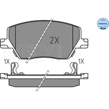 Meyle | Bremsbelagsatz, Scheibenbremse | 025 223 9719