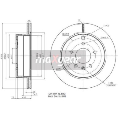 Maxgear | Bremsscheibe | 19-2370