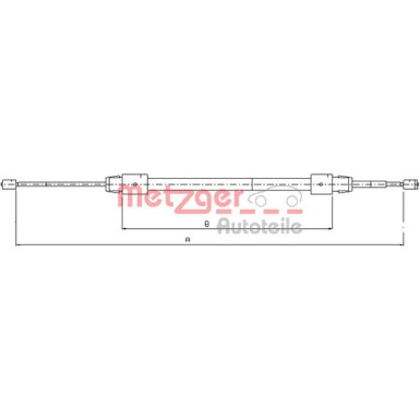 Metzger | Seilzug, Feststellbremse | 10.9323