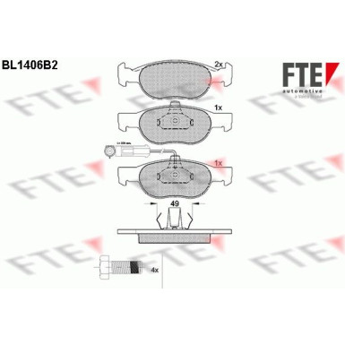 FTE | Bremsbelagsatz, Scheibenbremse | 9010181