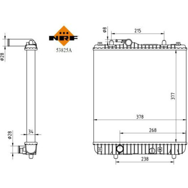 NRF | Kühler, Motorkühlung | 53825A