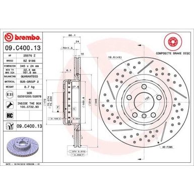 Brembo | Bremsscheibe | 09.C400.13