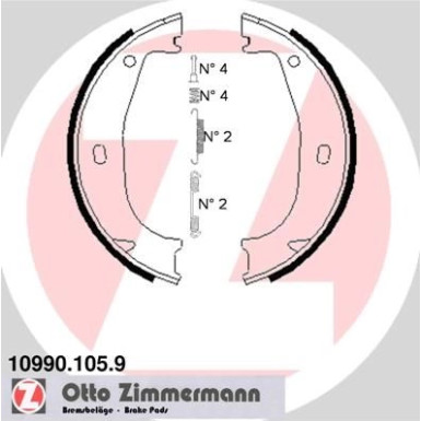 Zimmermann | Bremsbackensatz, Feststellbremse | 10990.105.9