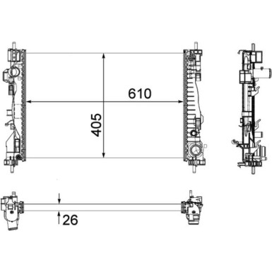 Mahle | Kühler, Motorkühlung | CR 1178 000P