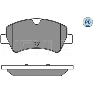 Meyle | Bremsbelagsatz, Scheibenbremse | 025 256 0418/PD