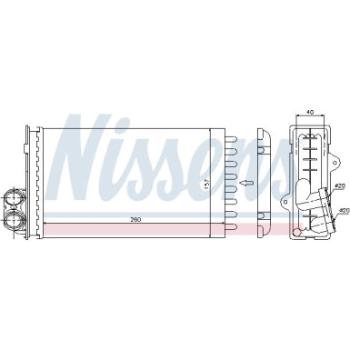 Nissens | Wärmetauscher, Innenraumheizung | 73362