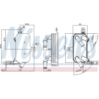 Nissens | Ölkühler, Automatikgetriebe | 91109