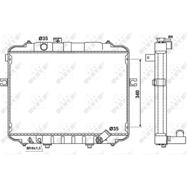 NRF | Kühler, Motorkühlung | 53034