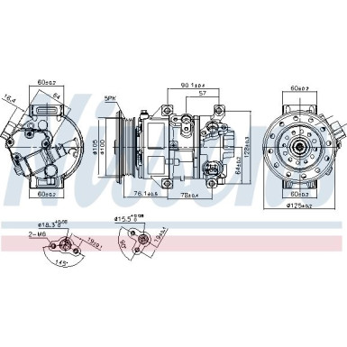 Nissens | Kompressor, Klimaanlage | 89309