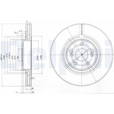 Delphi | Bremsscheibe | BG9016