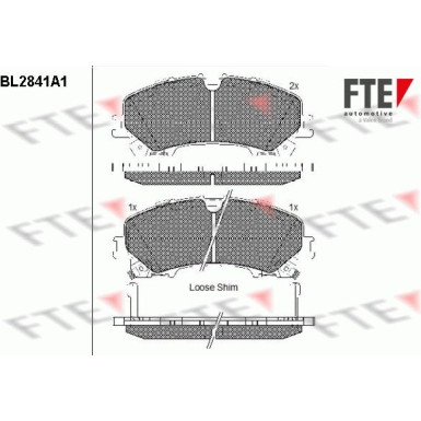 FTE | Bremsbelagsatz, Scheibenbremse | 9011018