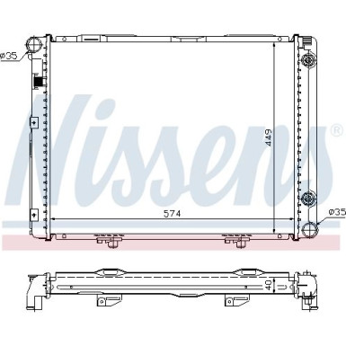 Nissens | Kühler, Motorkühlung | 62721A