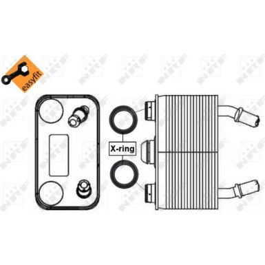 NRF | Ölkühler, Automatikgetriebe | mit Dichtung | 31076