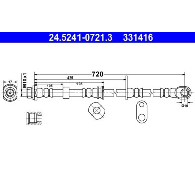 ATE | Bremsschlauch | 24.5241-0721.3