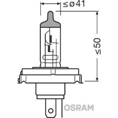 Osram | Glühlampe, Fernscheinwerfer | Original R2 12V Faltschachtel | 64183