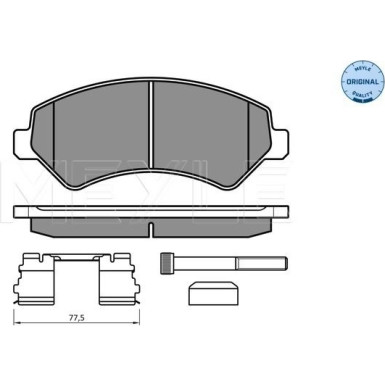 Meyle | Bremsbelagsatz, Scheibenbremse | 025 244 6619/W1