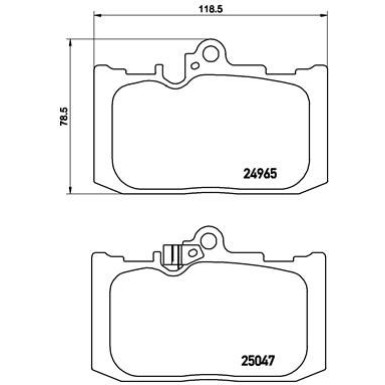 Brembo | Bremsbelagsatz, Scheibenbremse | P 83 131