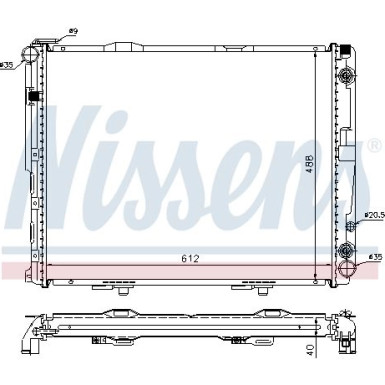 Nissens | Kühler, Motorkühlung | 62762A