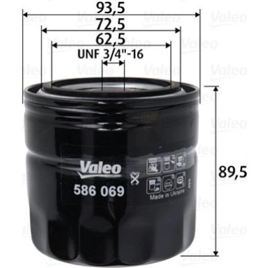 Valeo | Ölfilter | 586069