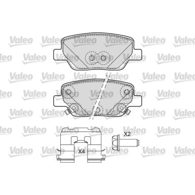 Valeo | Bremsbelagsatz, Scheibenbremse | 601692