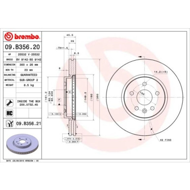 Brembo | Bremsscheibe | 09.B356.21