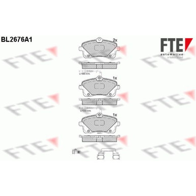 FTE | Bremsbelagsatz, Scheibenbremse | 9010911