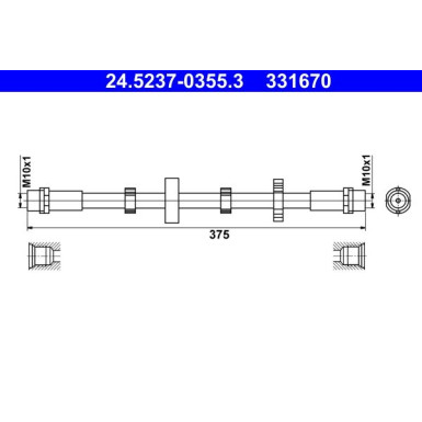 ATE | Bremsschlauch | 24.5237-0355.3