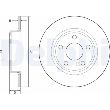 Delphi | Bremsscheibe | BG4555C