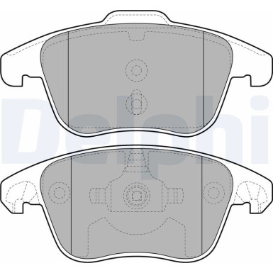 Delphi | Bremsbelagsatz, Scheibenbremse | LP2100