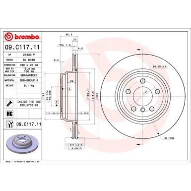 Brembo | Bremsscheibe | 09.C117.11