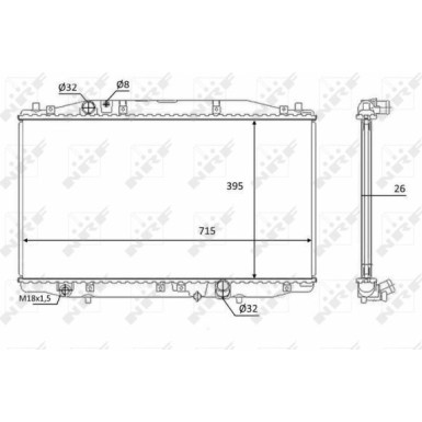 NRF | Kühler, Motorkühlung | 58452