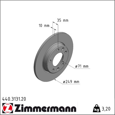 Zimmermann | Bremsscheibe | 440.3131.20