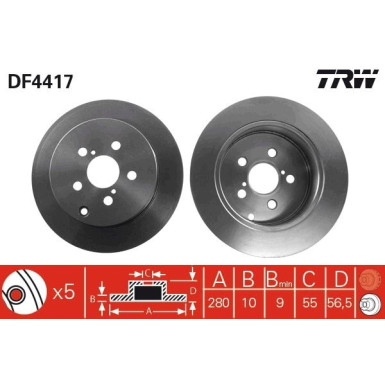 TRW | Bremsscheibe | DF4417