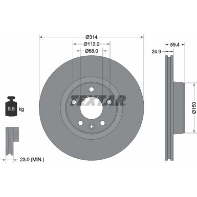 Textar | Bremsscheibe | 92132205