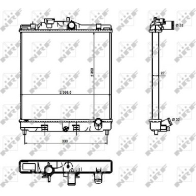 NRF | Kühler, Motorkühlung | 526356